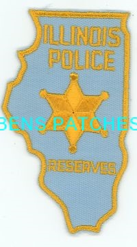 ILLINOIS,ILLINOIS POLICE RESERVES 5 STATE SHAPED